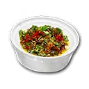 角切り肉の辛炒めのレシピ